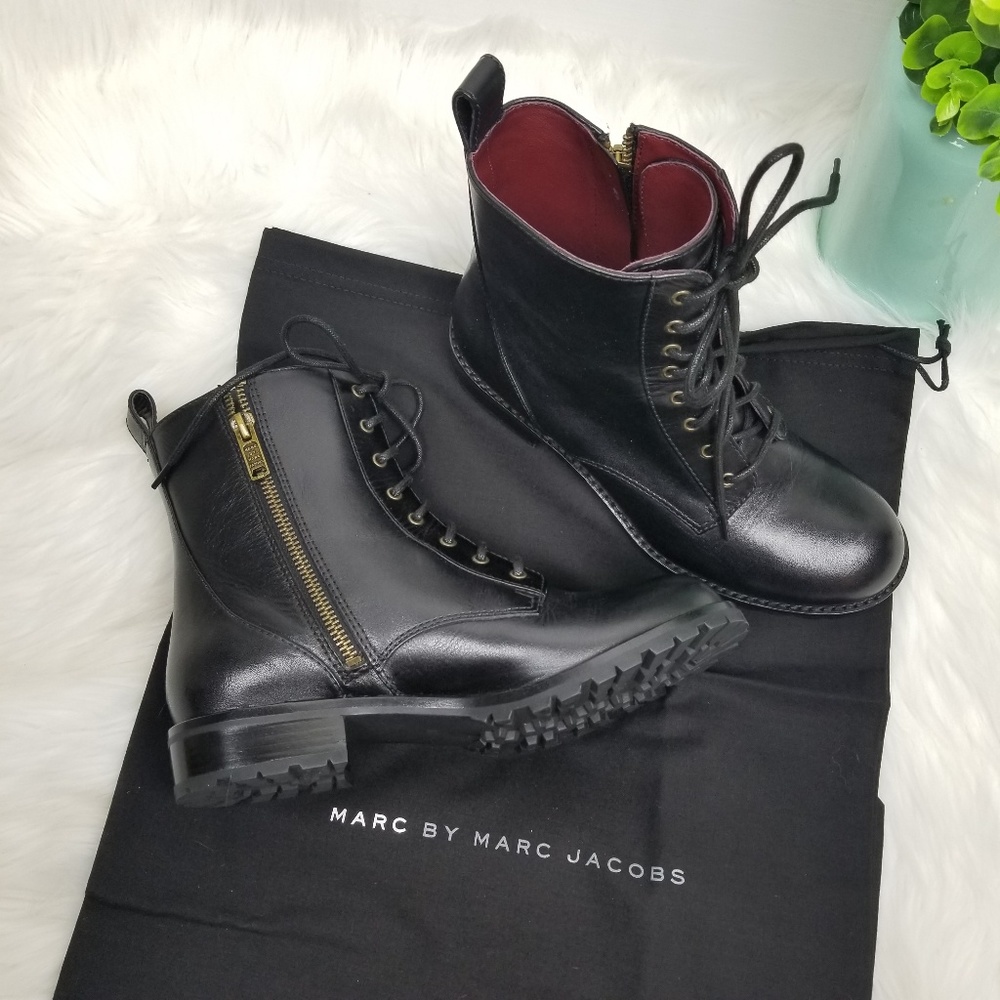 Marc Jacobs Womens Black Lace Boots 36.5